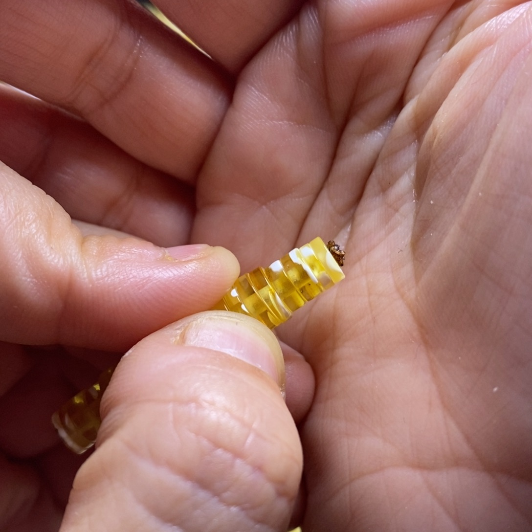 琥珀珠宝奇石未镶嵌小***笔6.8