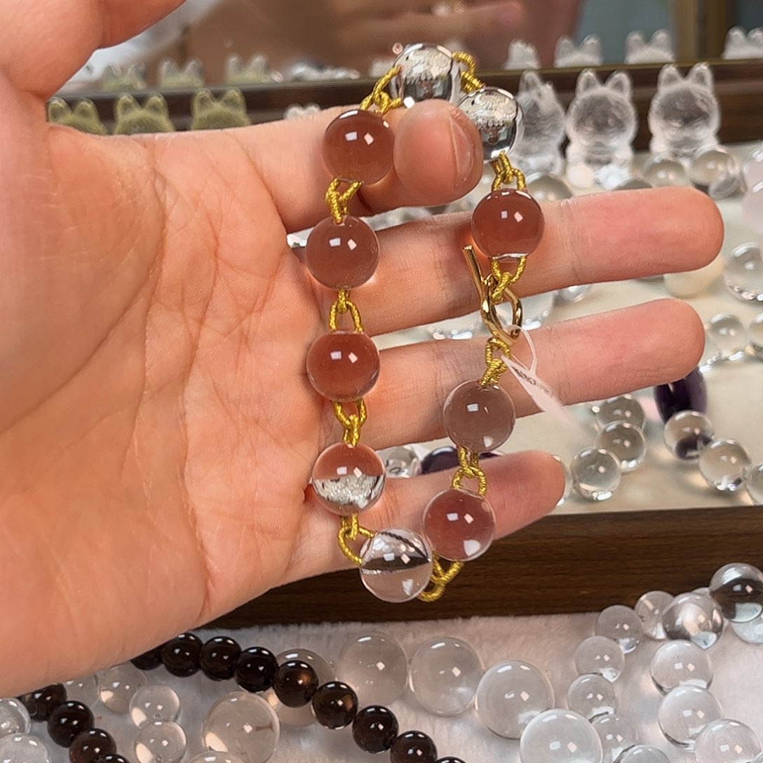 X***N水晶手串未镶嵌白水晶拉环手链