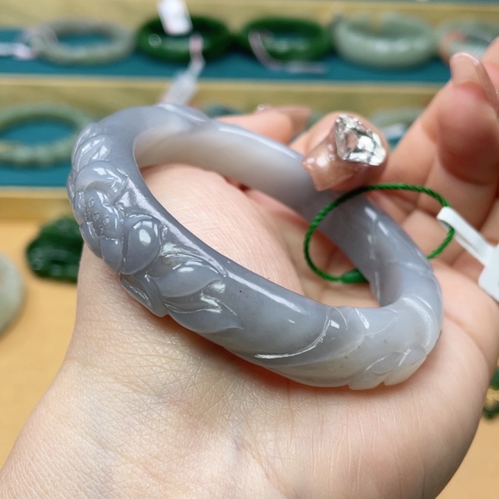 和田玉手镯54+圈口  编号21未镶嵌