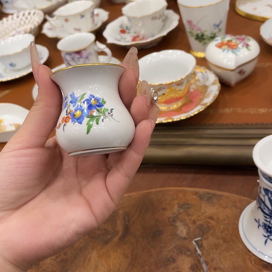 瓷片中古一等花卉花瓶