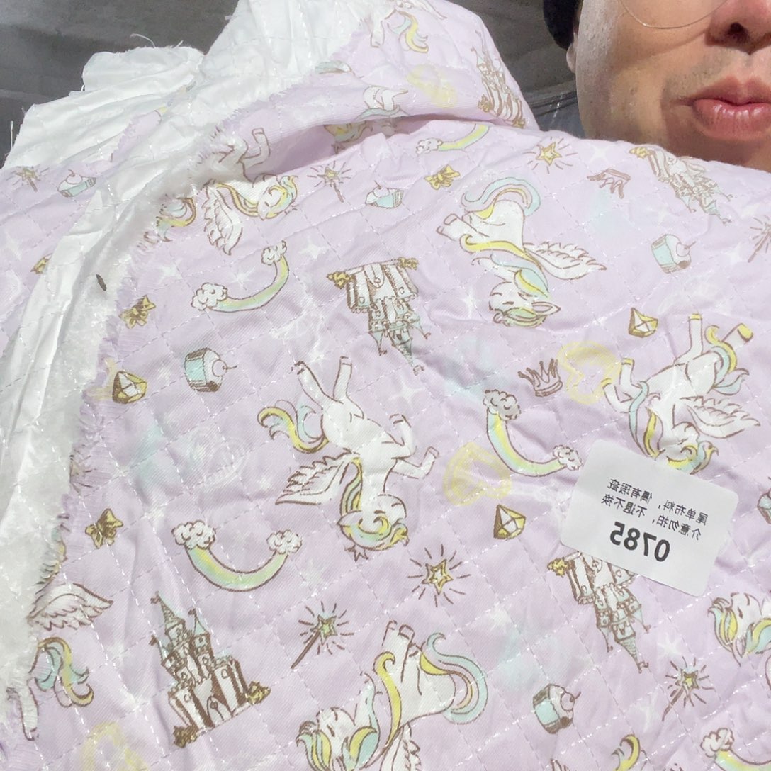 宽1.5米尘土脏混纺双面梭织绗棉2米价785