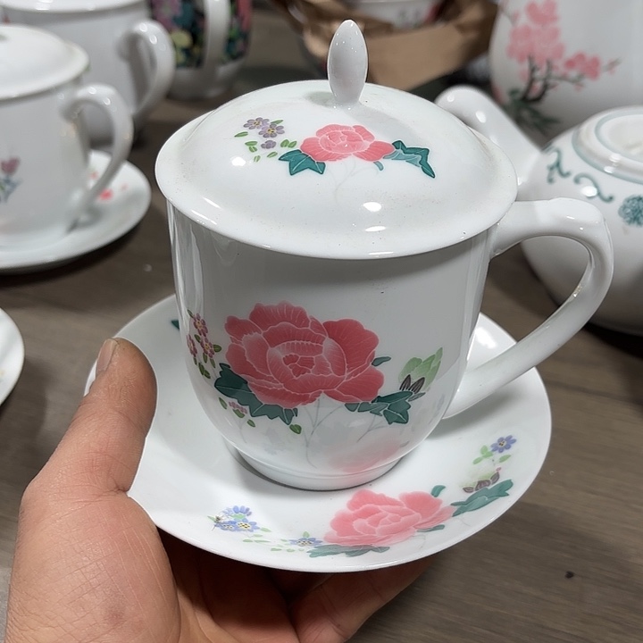 陶芙蓉花，杯子，杯子，杯子二等品