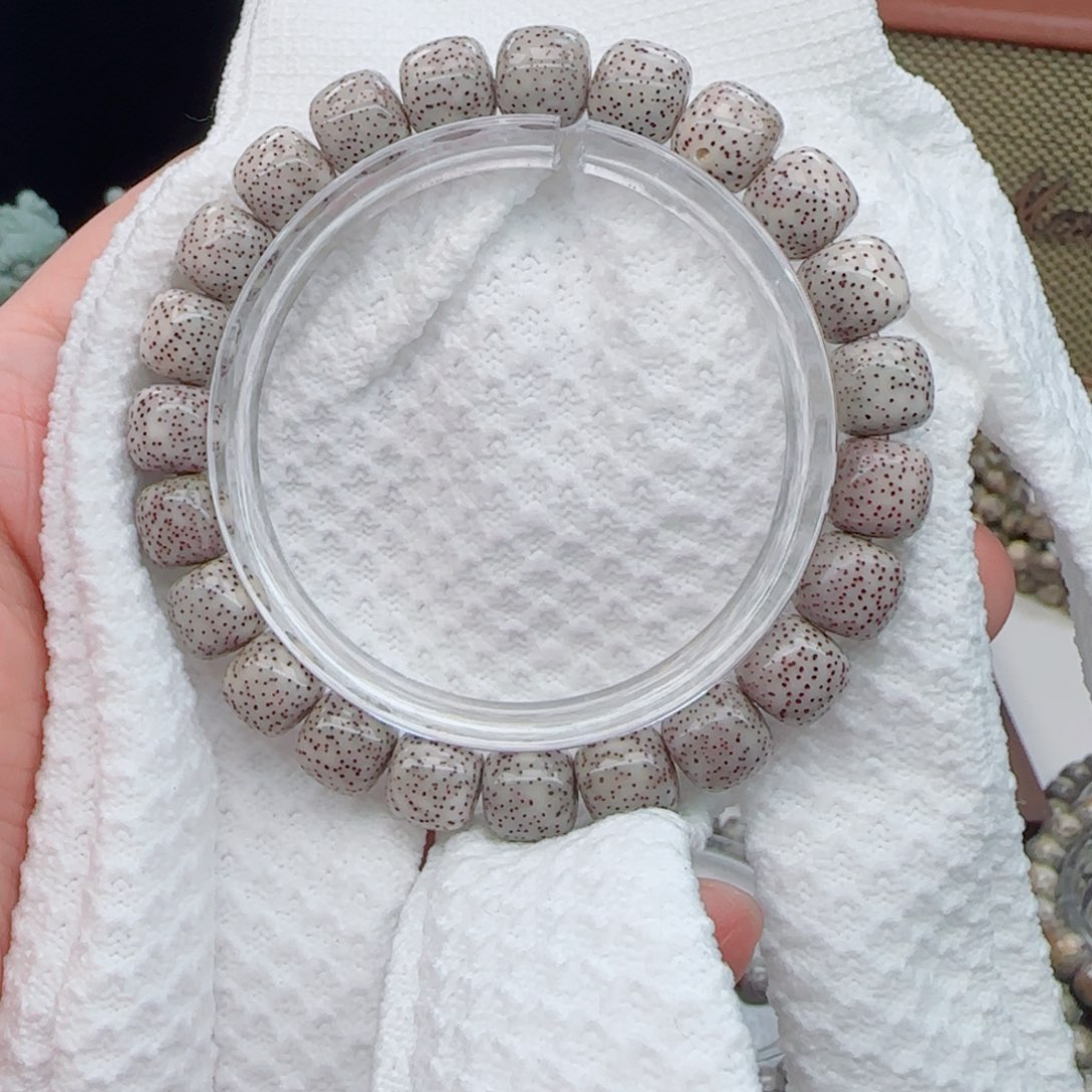 星月菩提手串灰皮果冻针尖星无烟花10*9