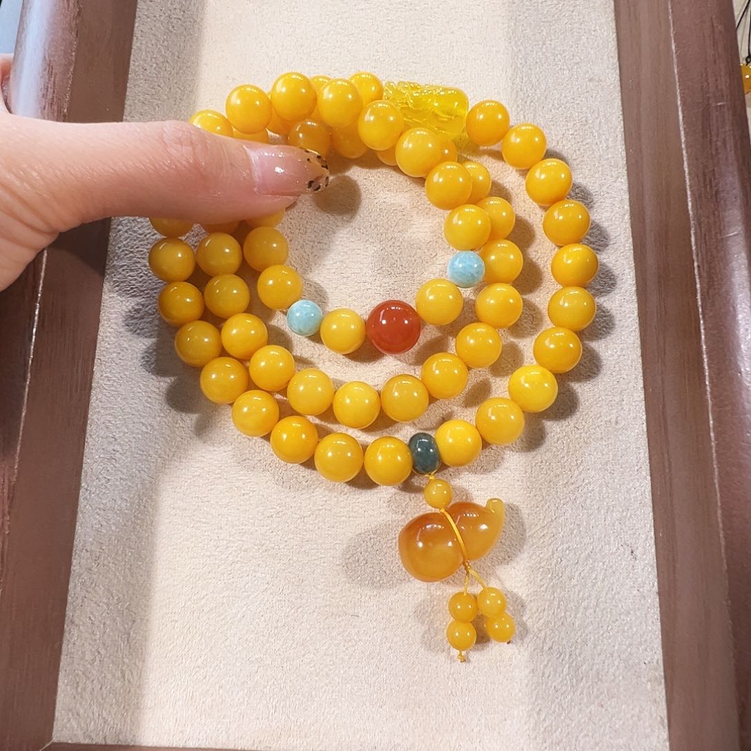 蜜蜡未镶嵌手链蜜蜡9.8mm