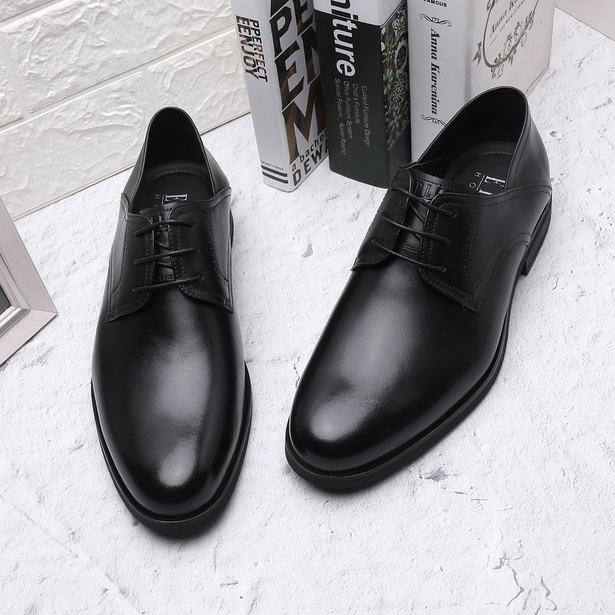 A280-黑色德比鞋正装皮鞋男士韩版皮鞋休闲皮鞋Z80235080
