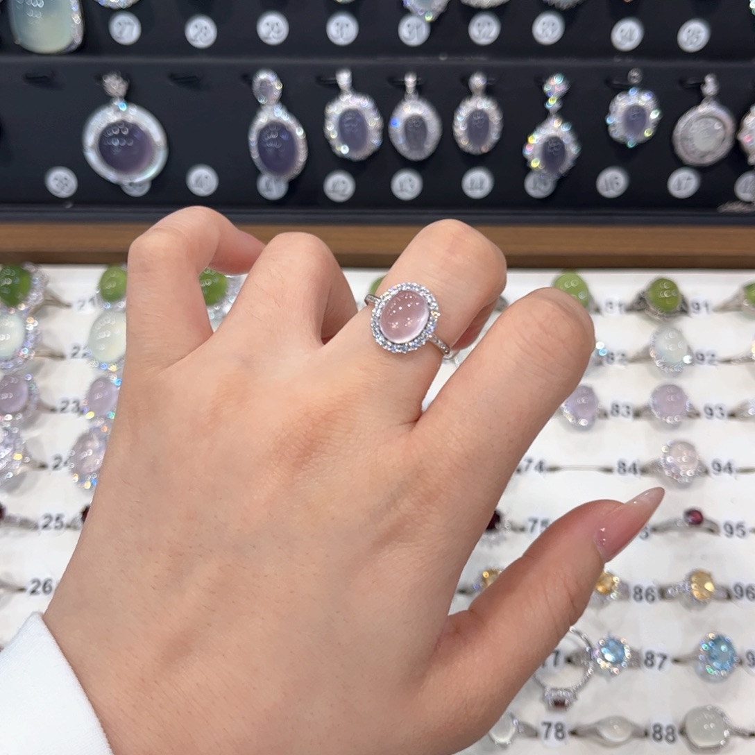 小***-水晶戒指银S925镶嵌