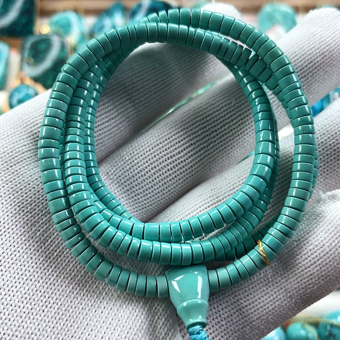 绿松石未镶嵌车挂尺寸4.5