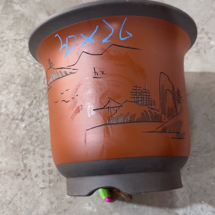 紫砂花盆 高度26口径30