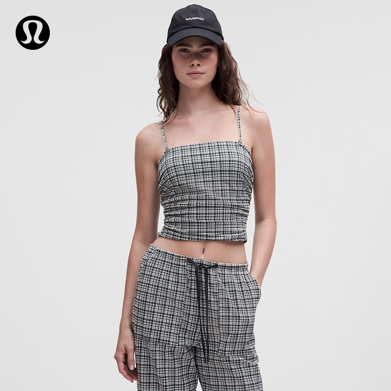 Seersucker Check 女士泡泡纱细肩带背心丨lululemon丨 LW1FCGS