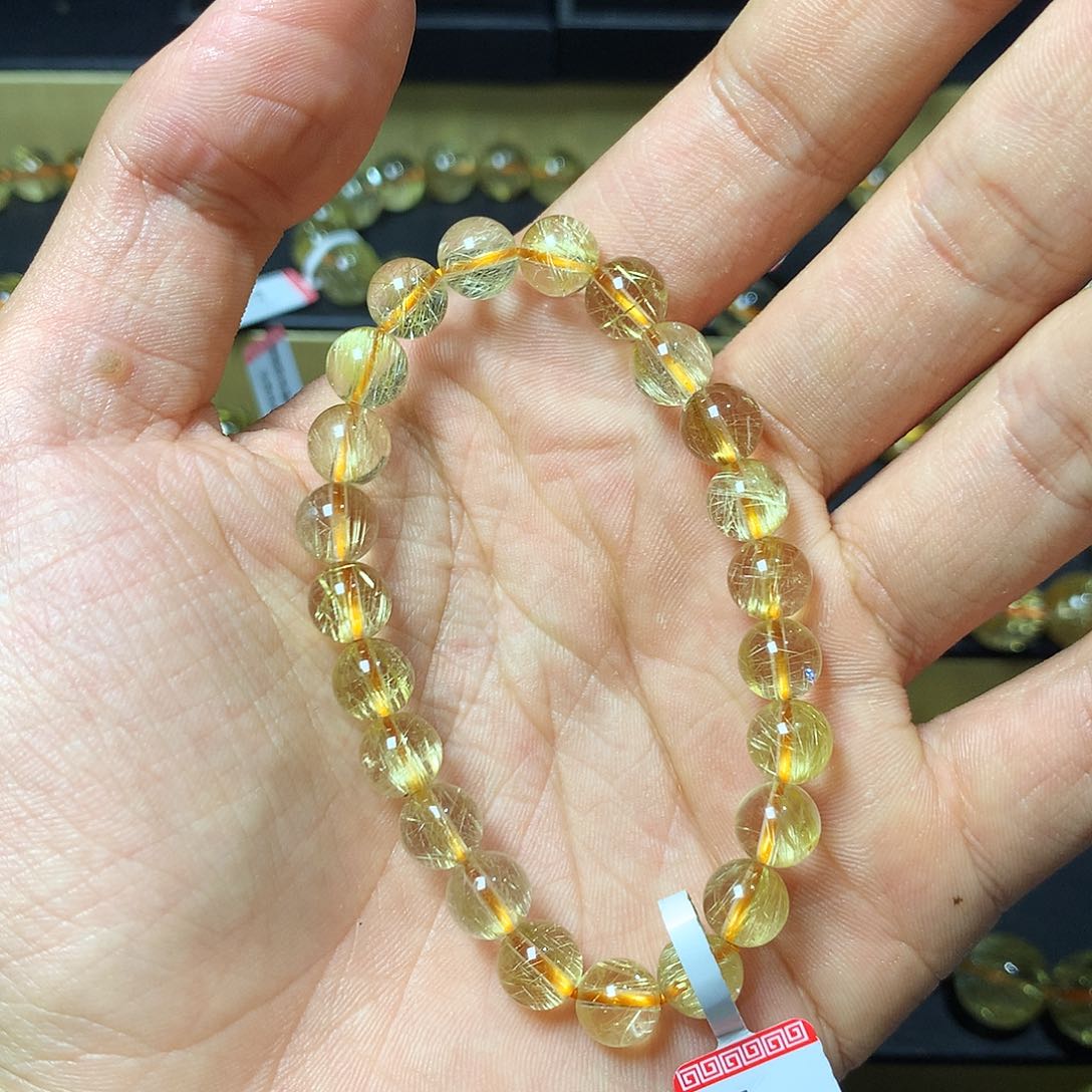 水晶手链未镶嵌金发晶8