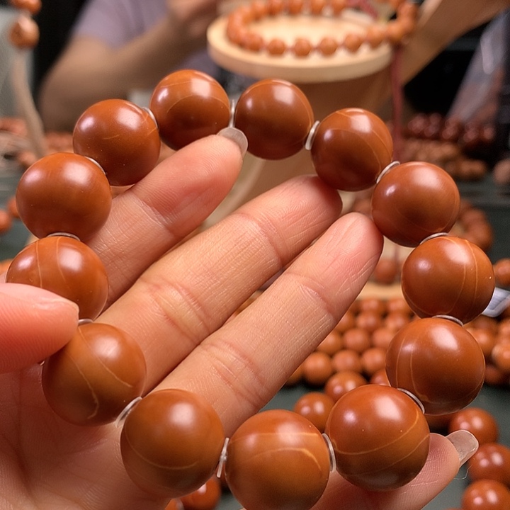 橄榄核手串塑**姜1.7梅林铁