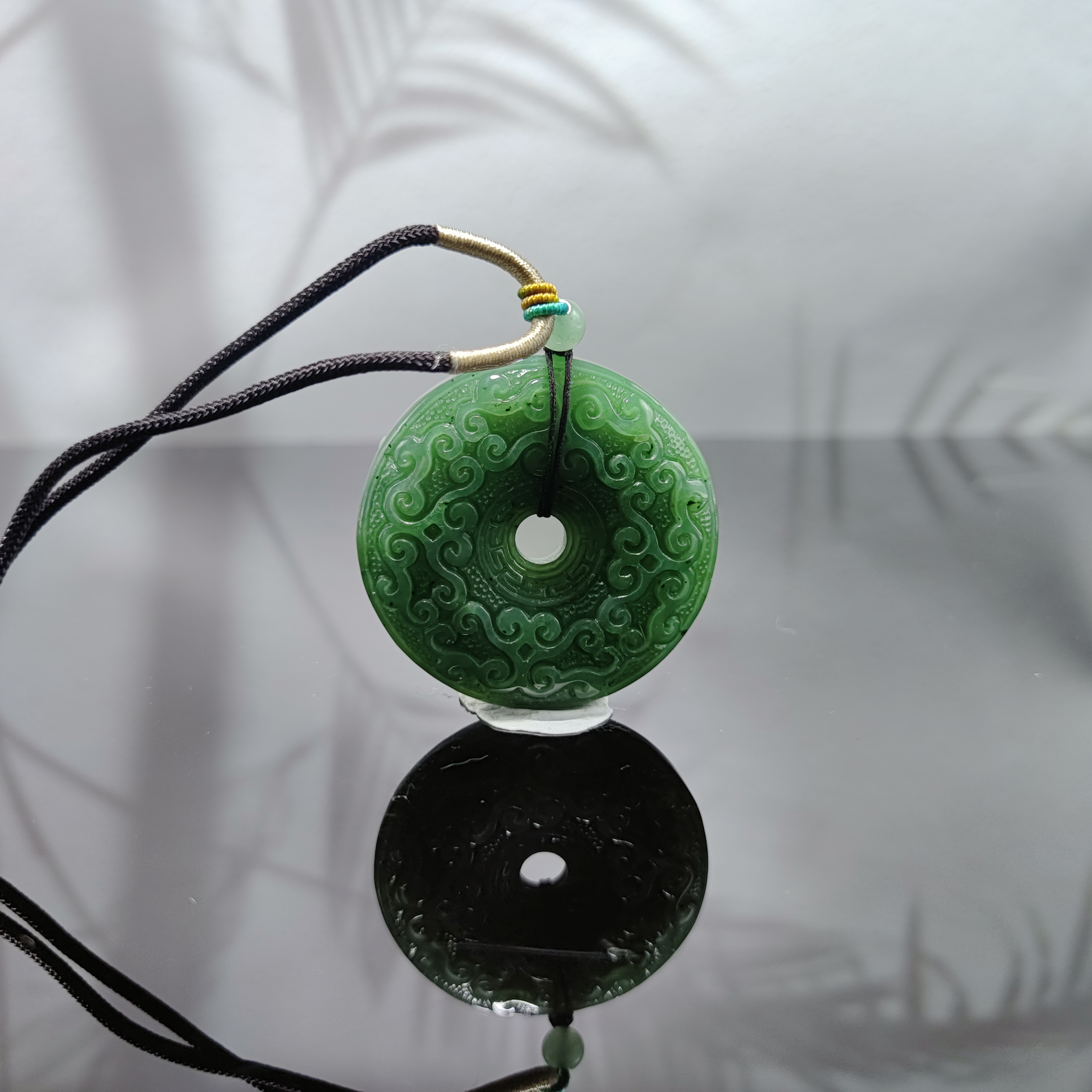 U和田玉碧玉平安扣吊坠0077