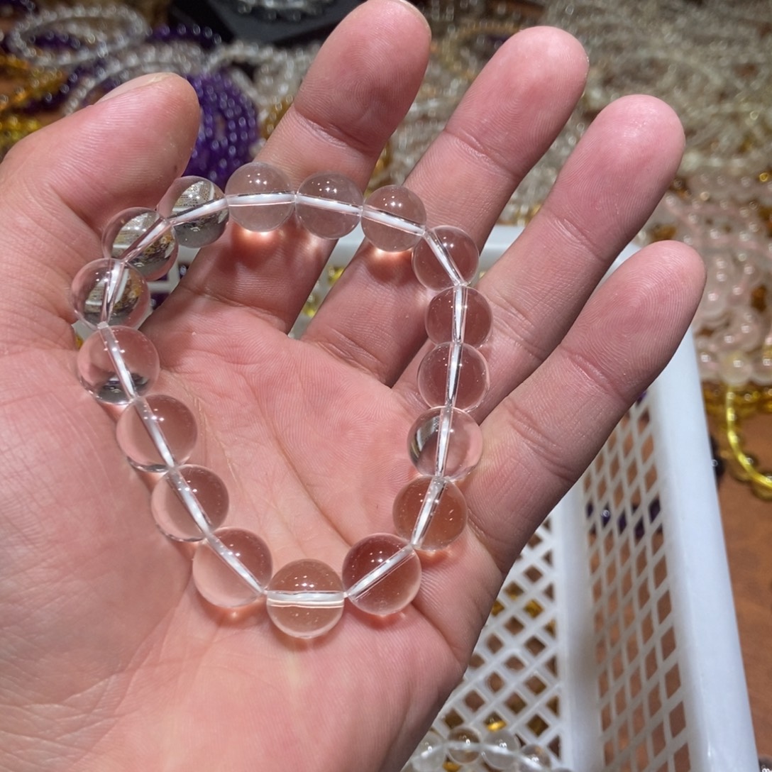 简***单非金属12mm白水手串捡漏款