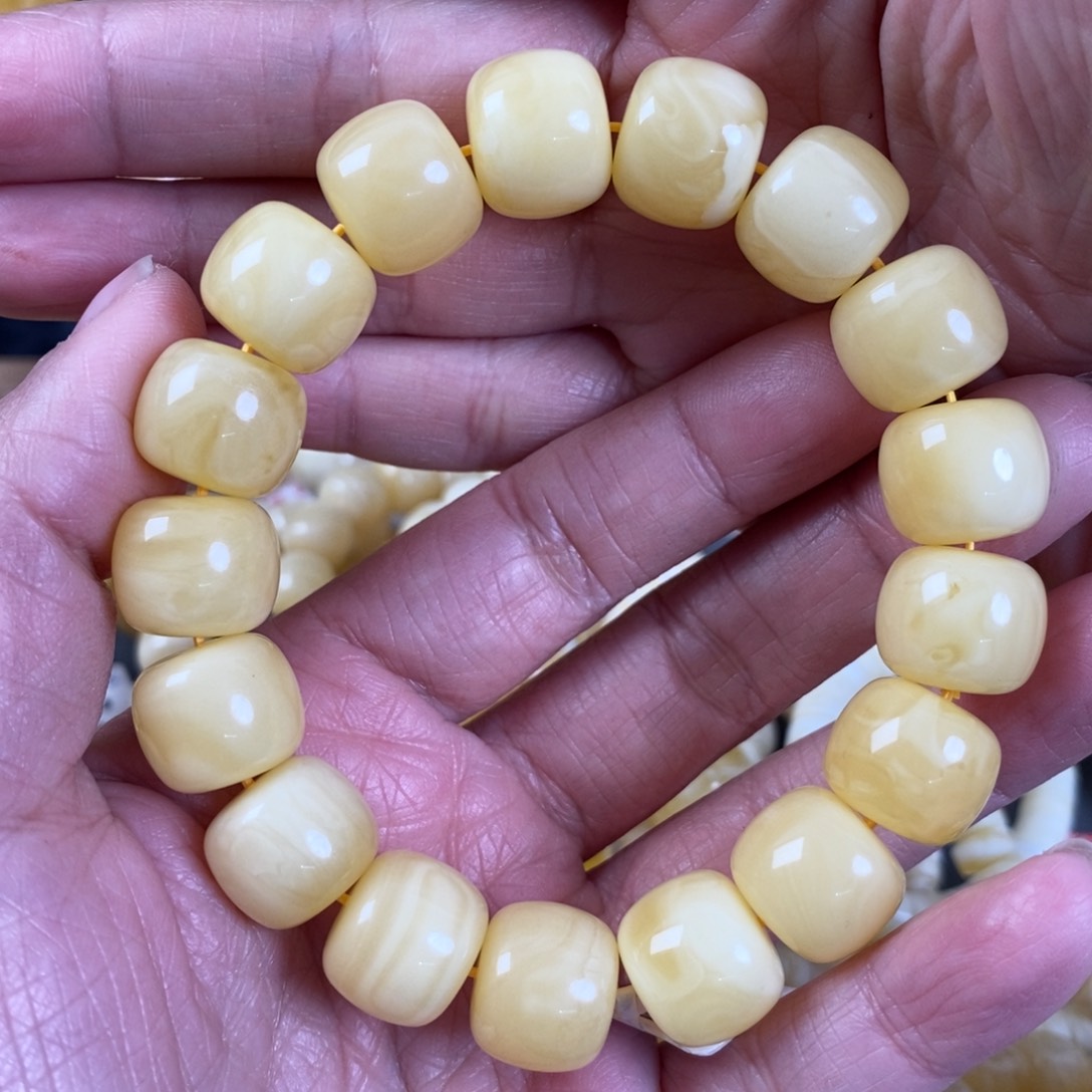 蜜蜡裸石未镶嵌14➕奶白蜡