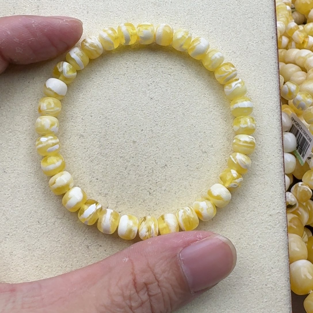 琥珀手链未镶嵌还**碗蜜蜡手串