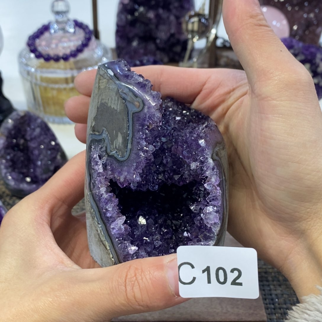 紫晶摆件摆件未镶嵌