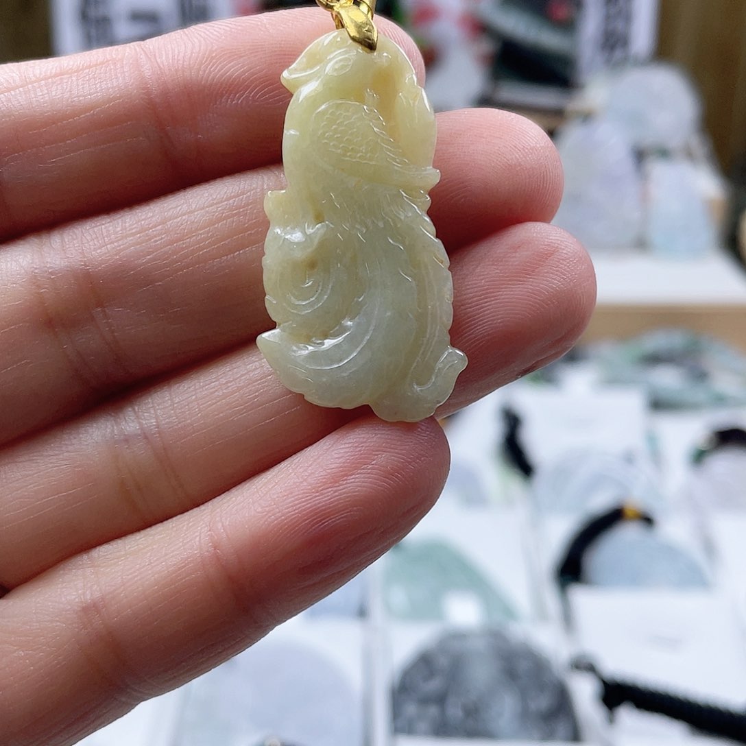 翡翠颈饰未镶嵌0892挂件