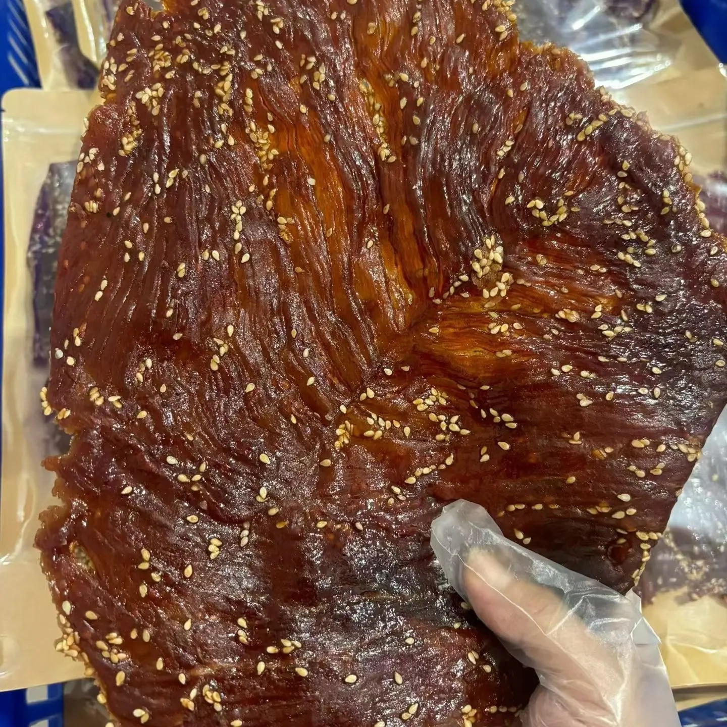 原切大片手撕猪肉脯多种口味休闲追剧解馋零食