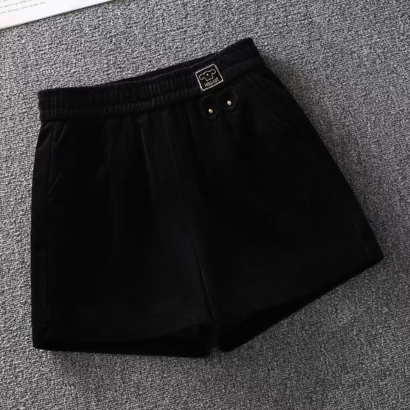 #8537新款高腰百搭时尚显瘦外穿阔腿靴裤短裤