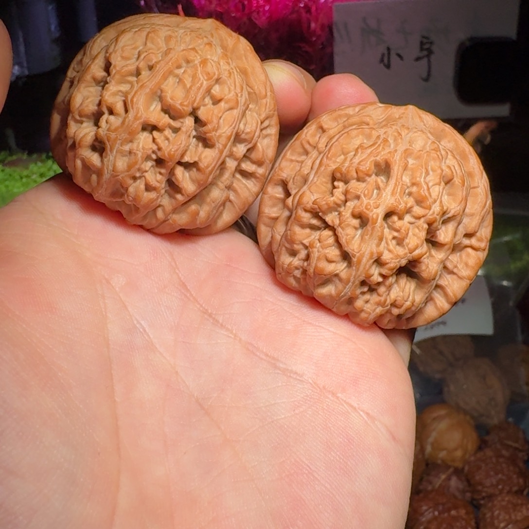 核桃把件106号44平谷粗筋文玩核桃