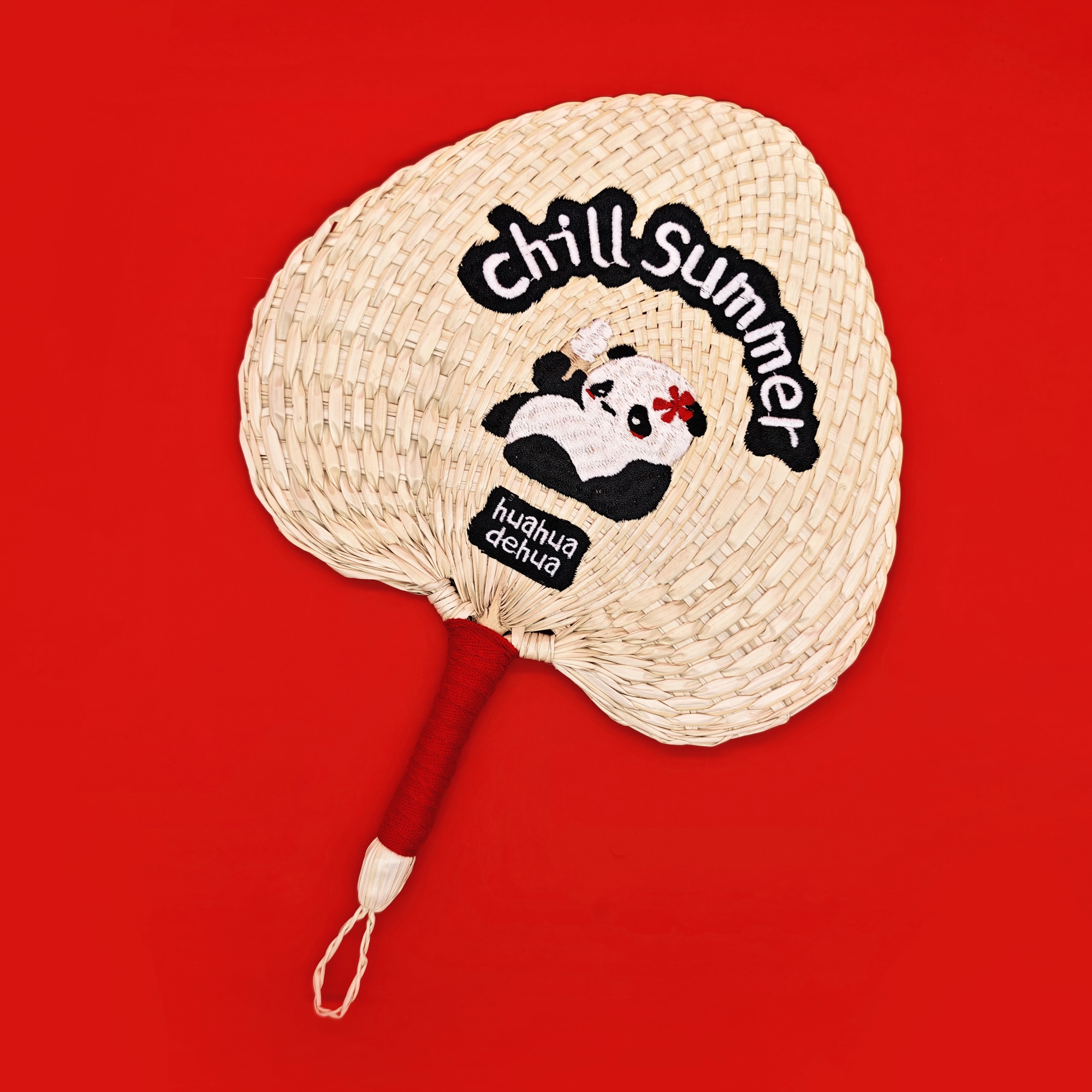 花花小蒲扇（天然棕编刺绣）编织便携手摇扇中国风明星同款复古