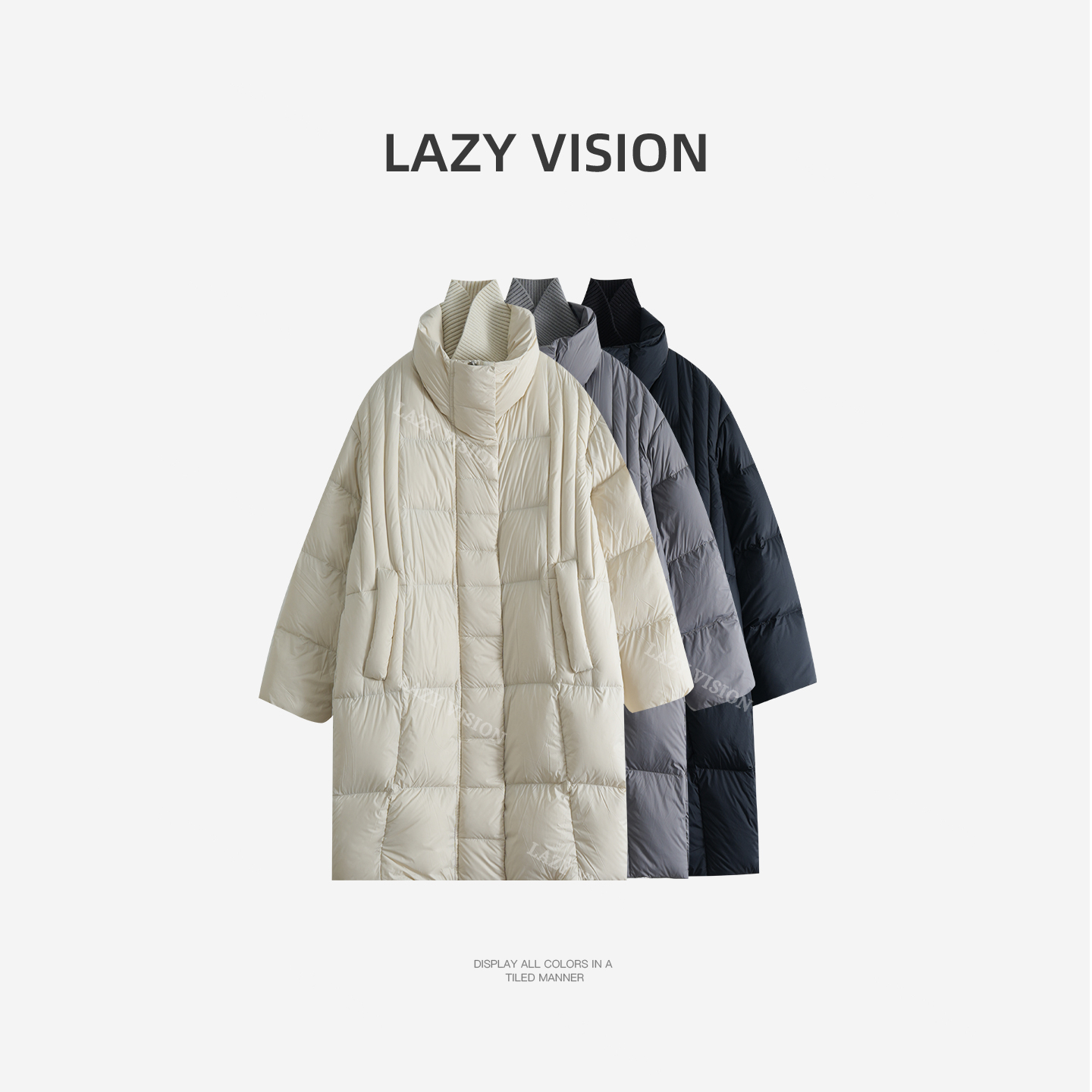 LAZYVISION女士90鹅绒中长款冬日保暖羽绒服ZMD-34750