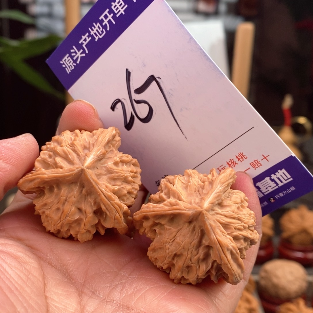 文玩核桃把件38全品天然盘山正奔267号