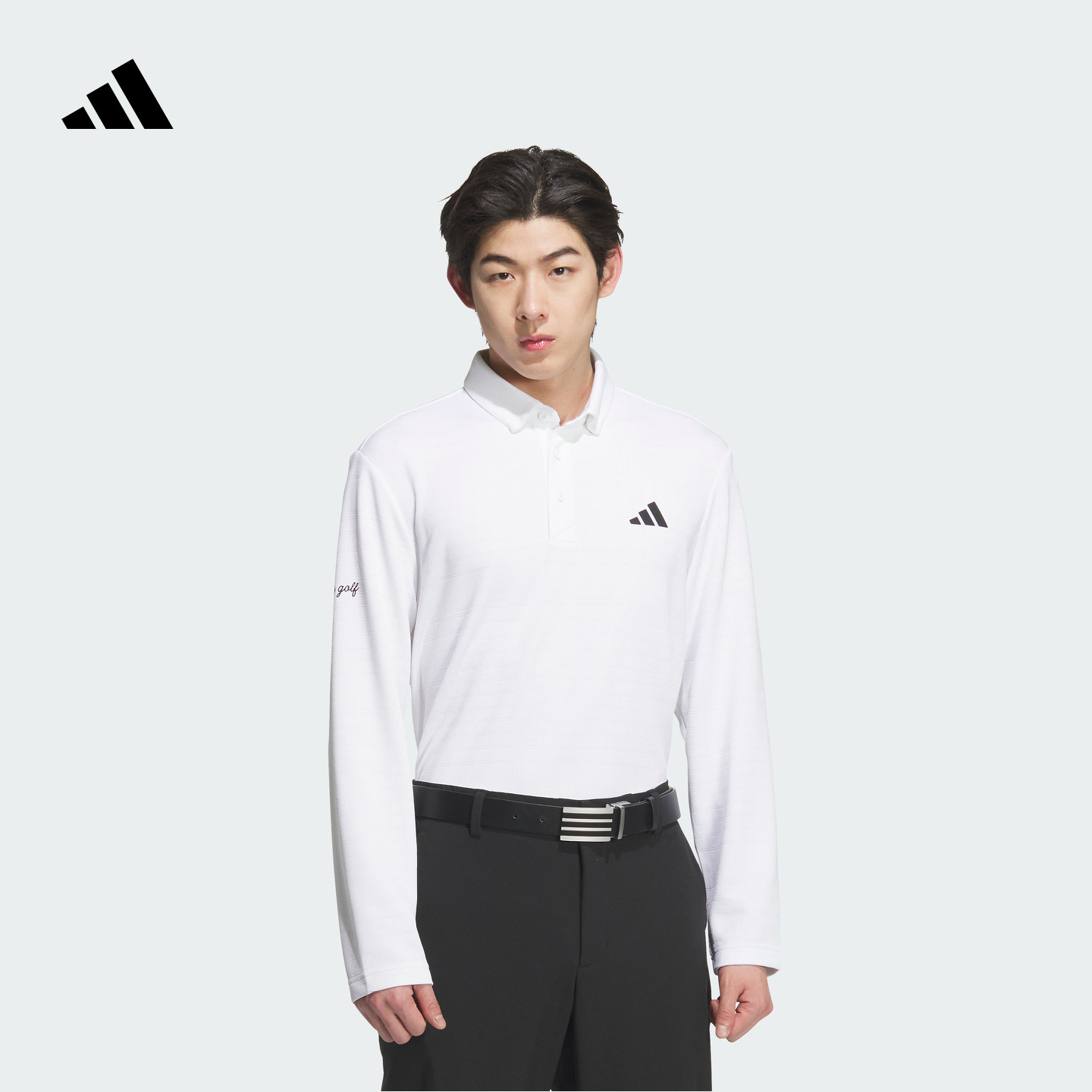 阿迪达斯官方 高尔夫运动舒适长袖POLO衫男新款adidas JL7946