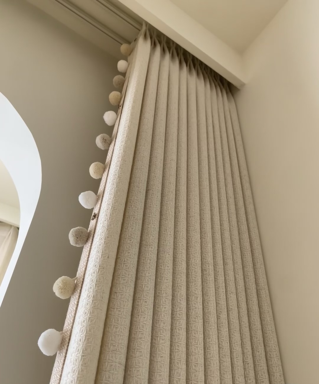 半布半纱追光系列透光不透人客厅纱