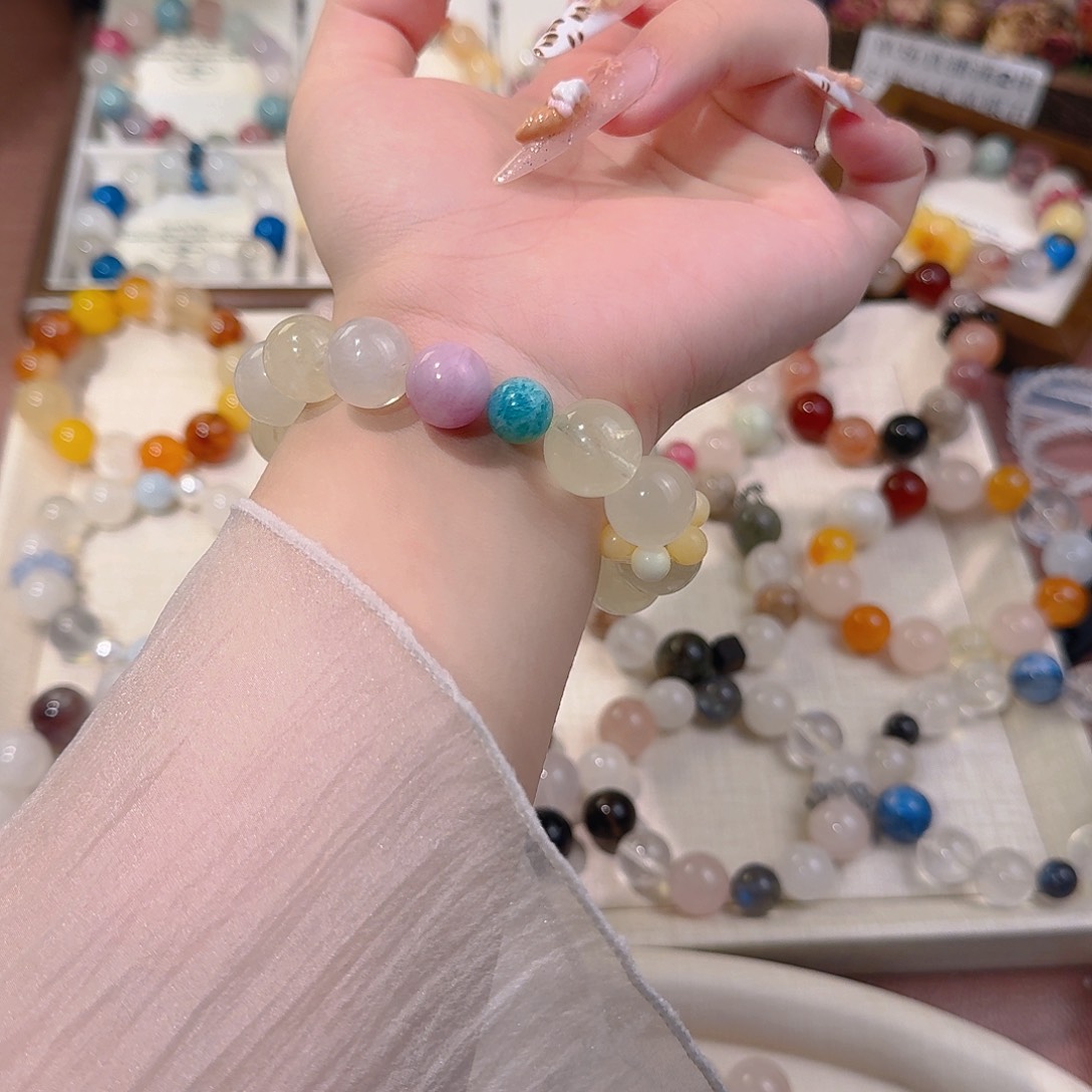 水晶手链合金天然水晶手串多样性发其一