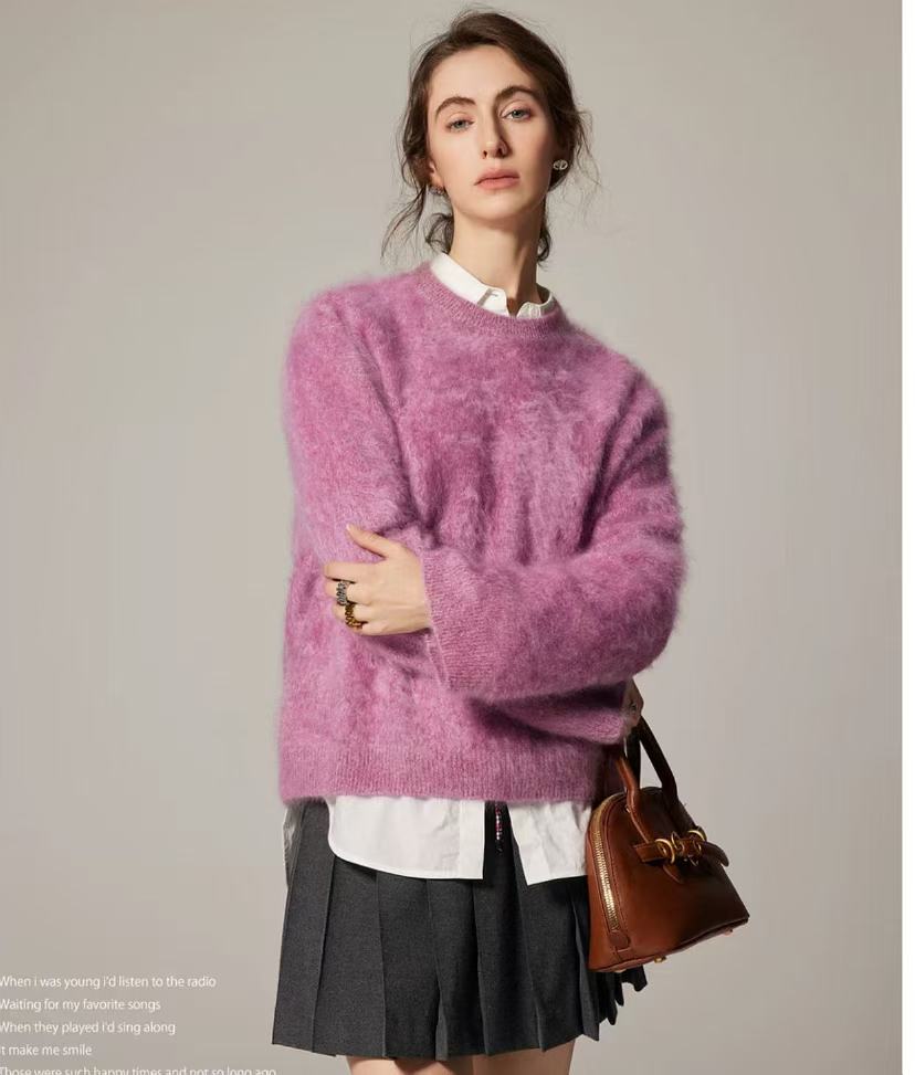 舒佩专属【岛国皇室拉绒】CHAO推荐！云柔美物羊绒拉绒针织上衣