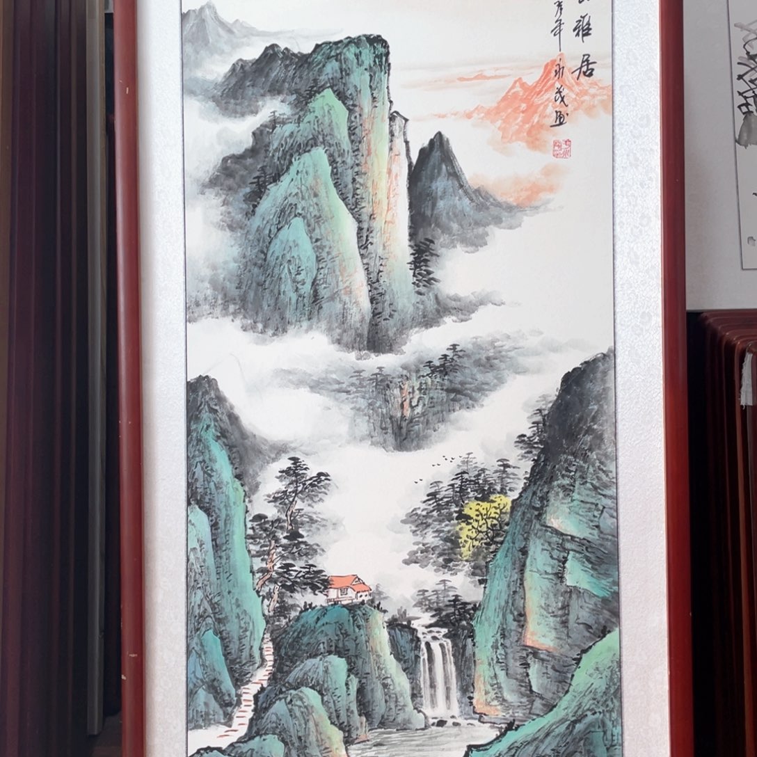 国画带框尺寸63*123厘米