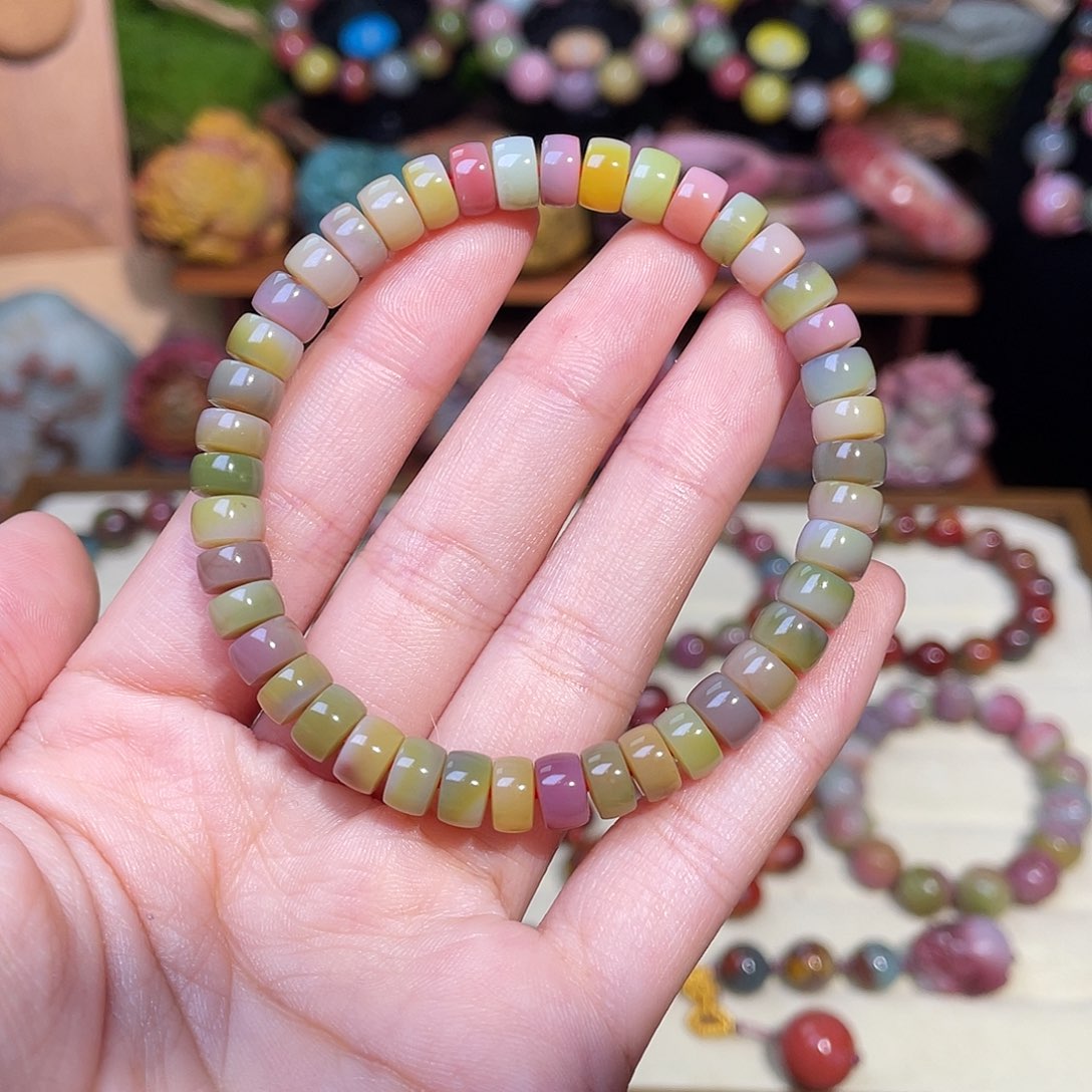 玛瑙/玉髓未镶嵌手串盐源玛瑙直切手串