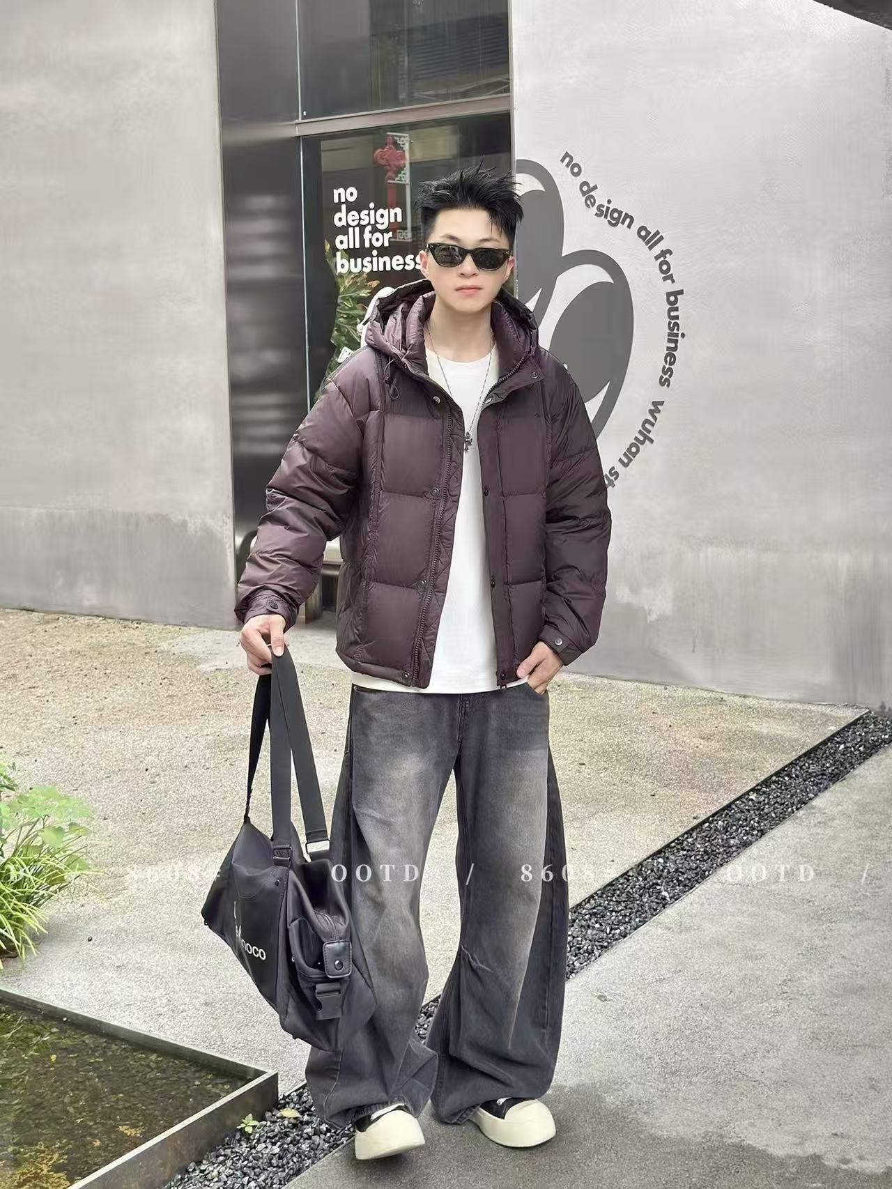 轻薄外穿保暖韩版男士百搭潮流风连帽收口袖