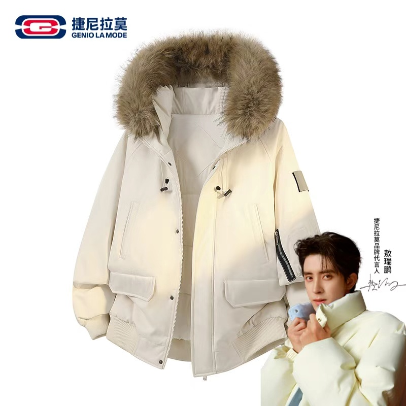 【敖瑞鹏代言】捷尼拉莫棉服男女2025新宽松保暖派克服外套