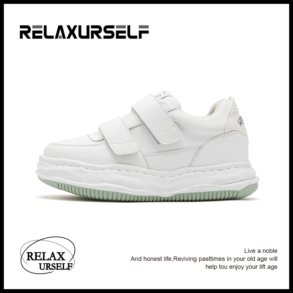 RELAXURSELF四季时尚小白鞋百搭潮鞋厚底溶解鞋增高休闲运动板鞋