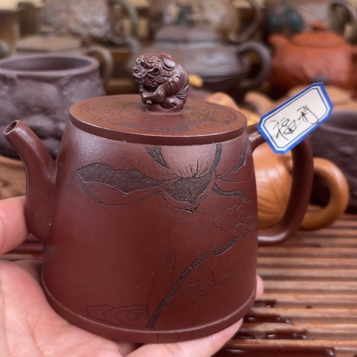 紫砂茶壶等风等雨也等你紫泥220c