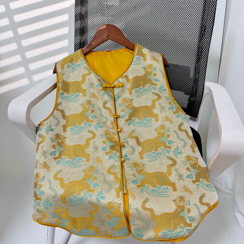 【虎镇五毒】网红大花马甲国风百搭宽松时尚新款新中式马甲女款外穿