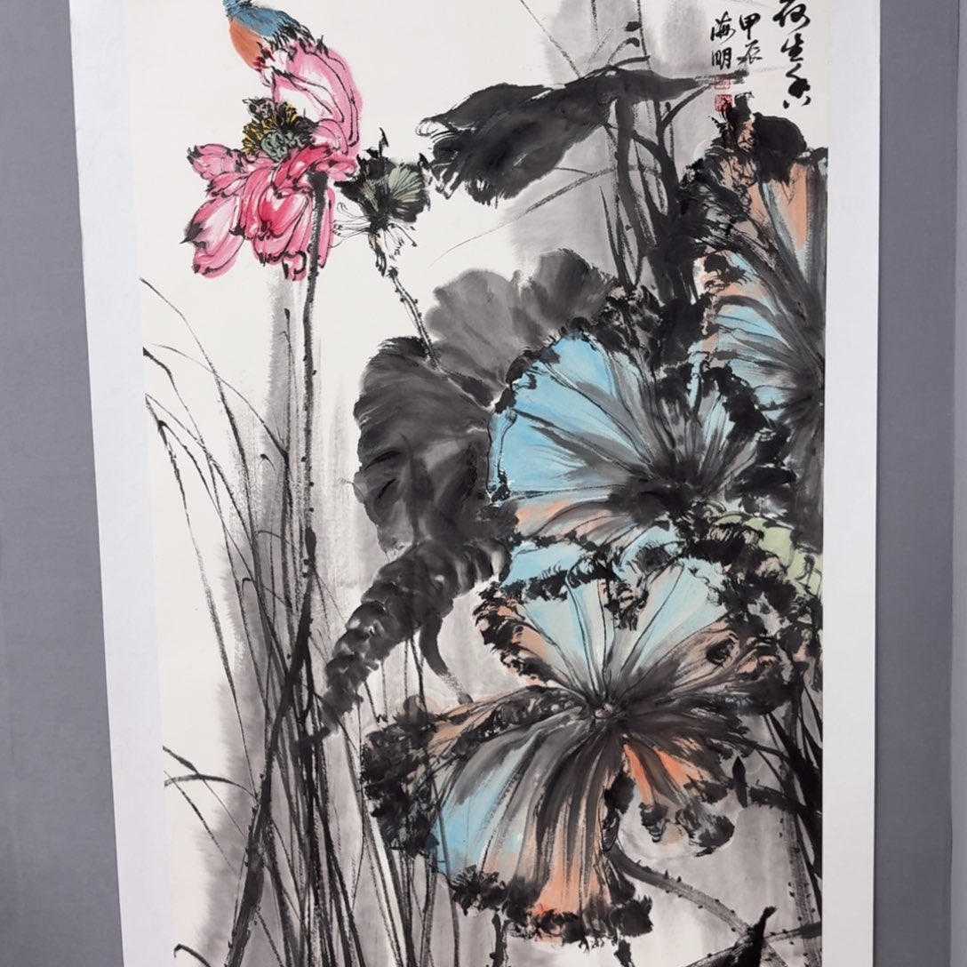 国画艺术家真人手绘