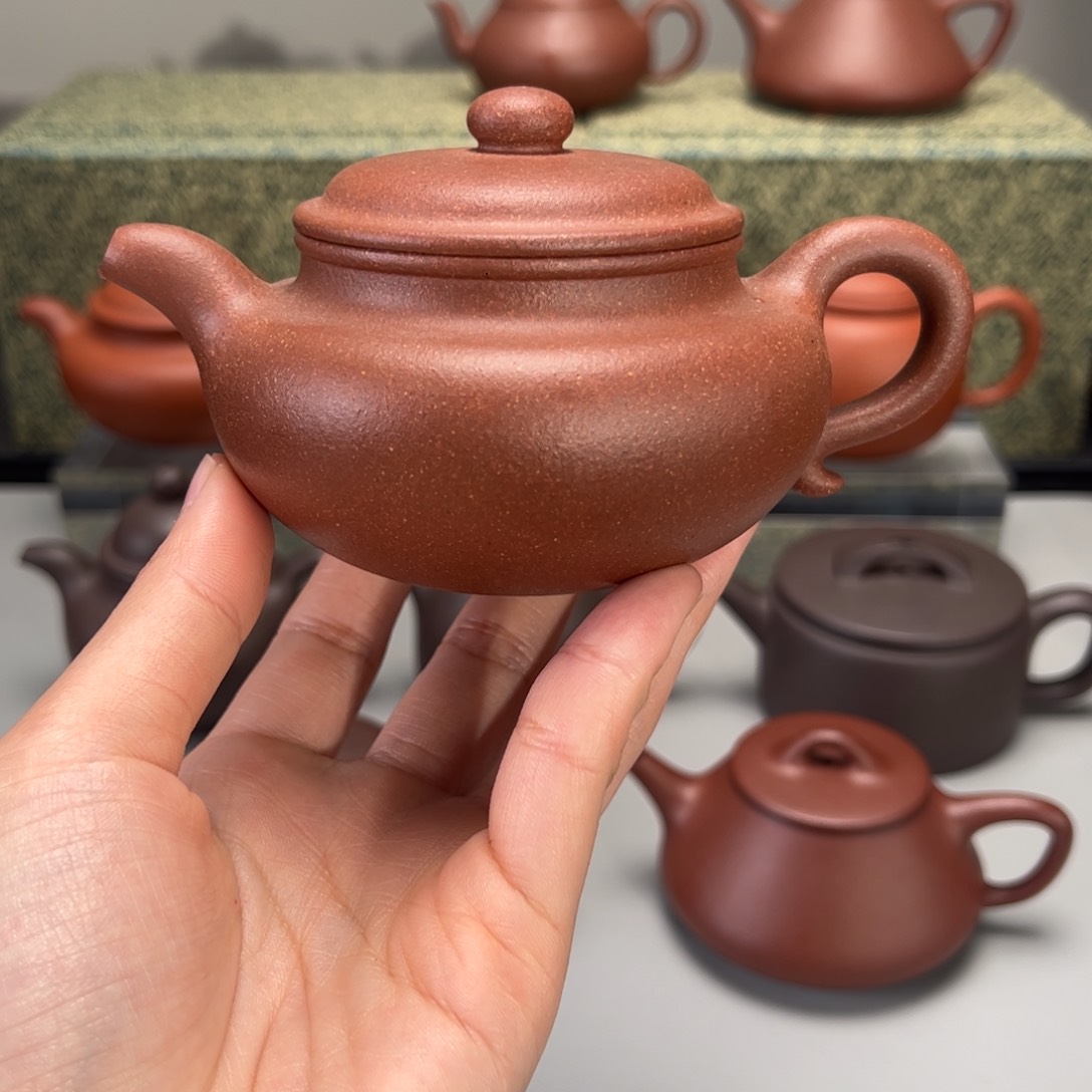 紫砂茶壶桃花泥仿古200c c