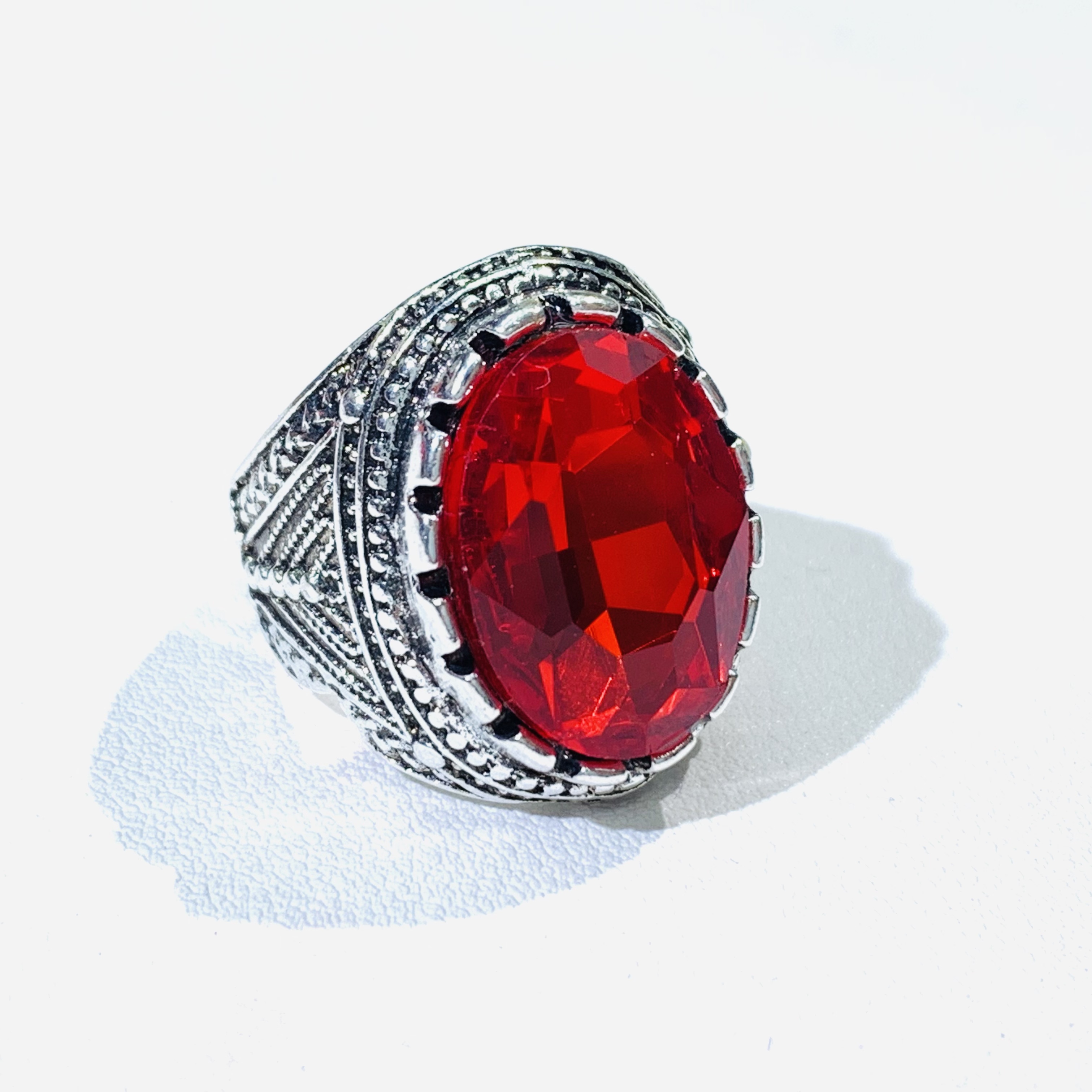 【萝卜珠宝】 FL023 云南玉石红宝石戒指 多样性发其一