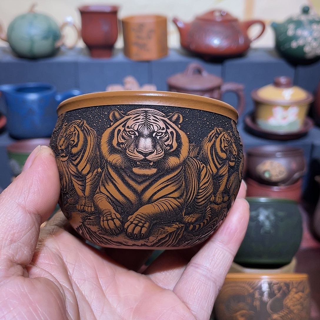 原矿紫砂手工主人杯