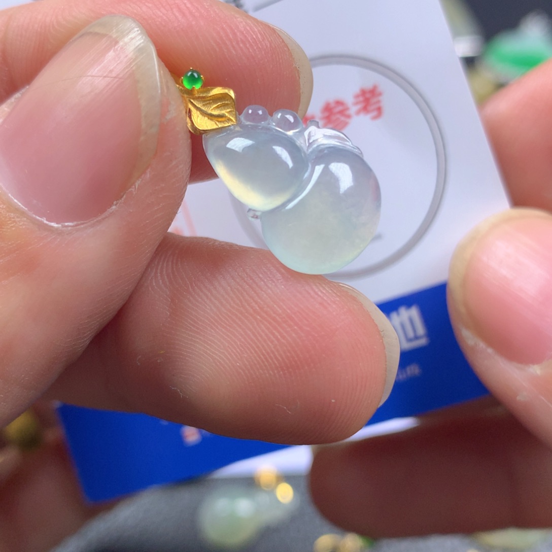 【闪购商品】翡翠颈饰18K金镶嵌翡翠