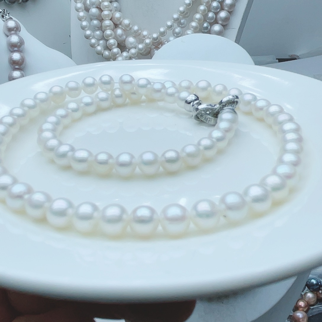 淡水珍珠颈饰钛钢