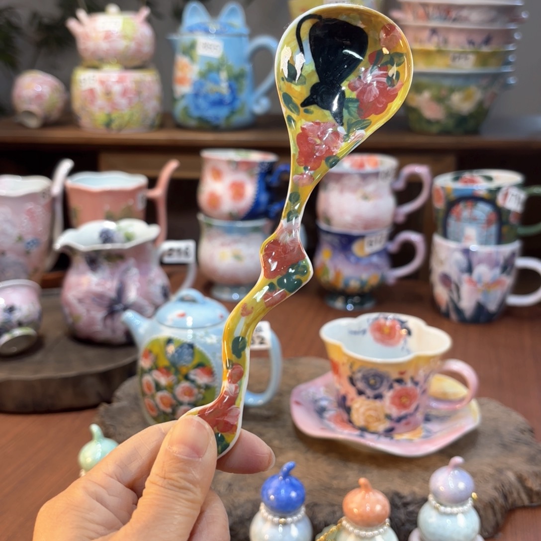 景德镇手绘高温釉下彩陶瓷茶具