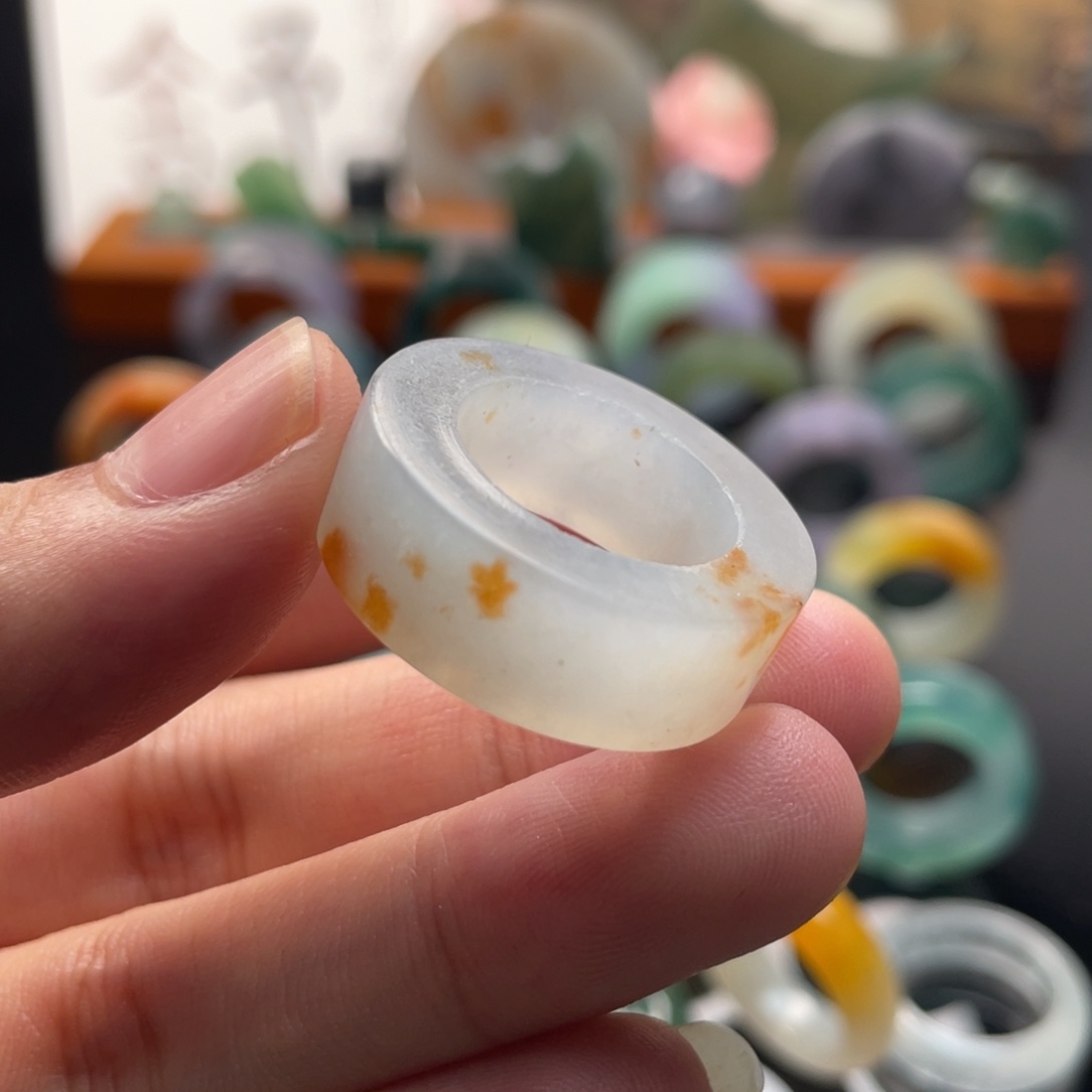 定制翡翠未镶嵌  洒金 宽版