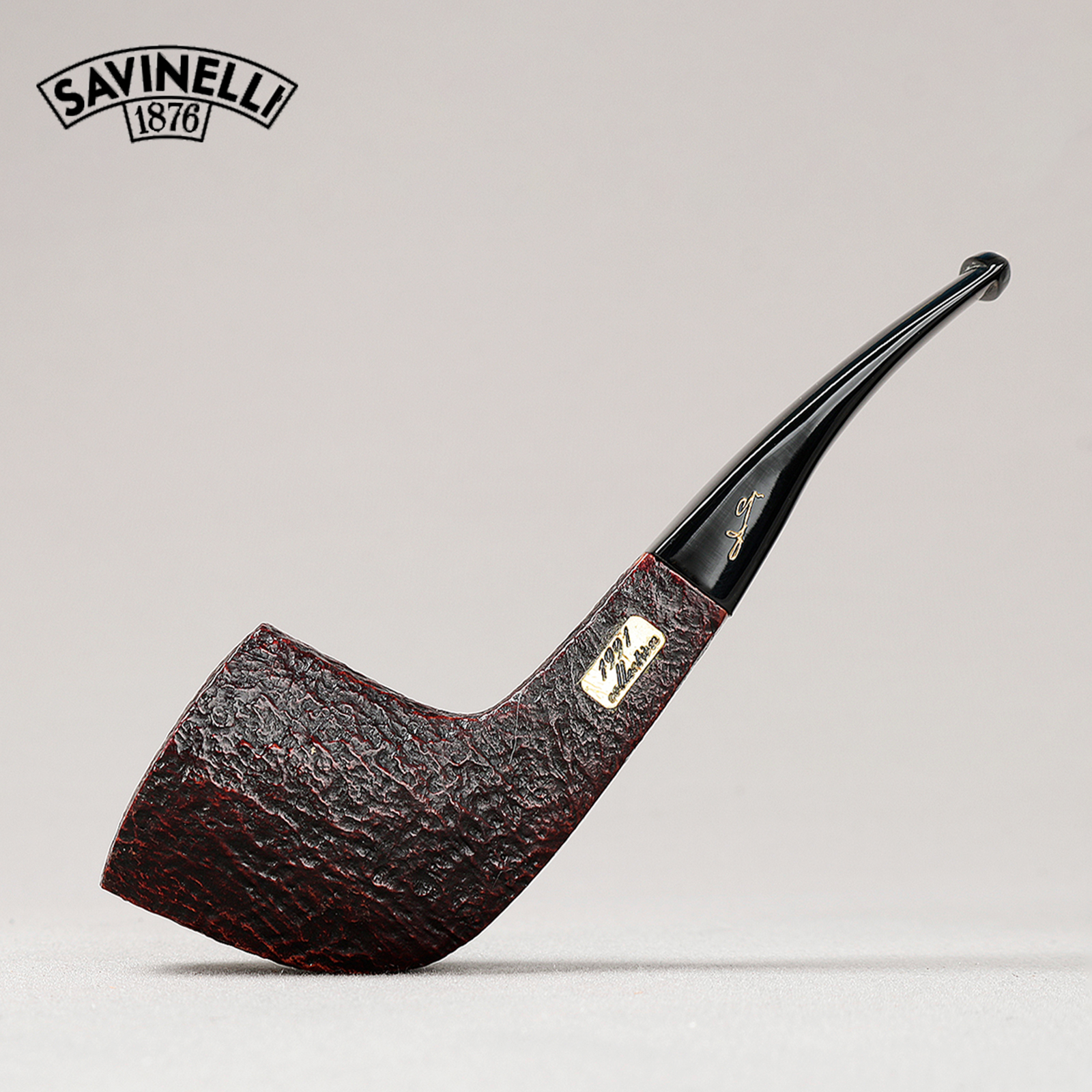 意大利沙芬SAVINELLI 1991年度纪念 喷砂微弯 6毫米 石楠木烟斗