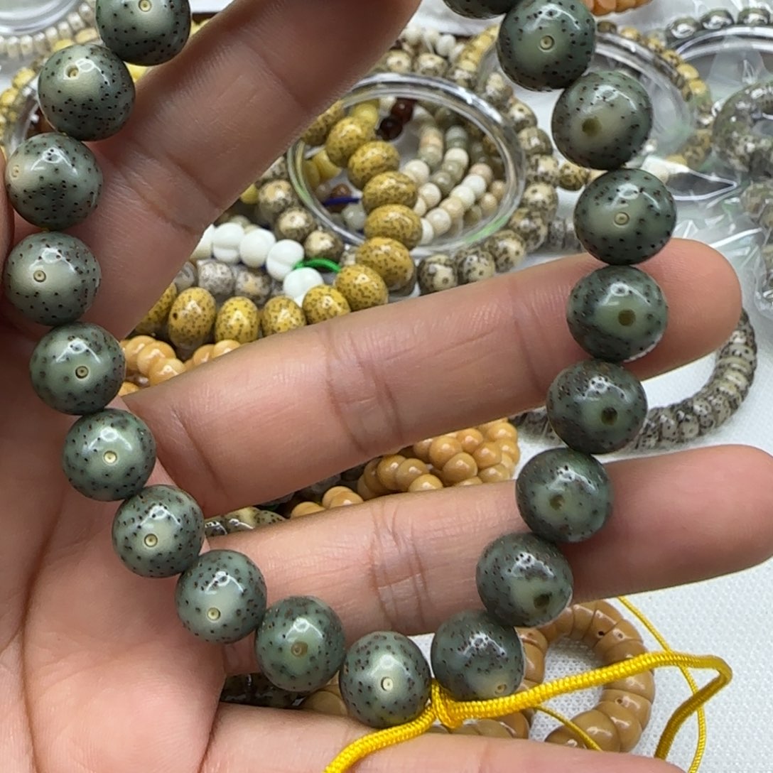 星月菩提手串121帝王绿绿星月菩提11圆手持