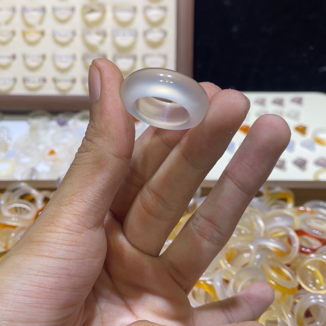 玛瑙/玉髓合金戒指50号港18