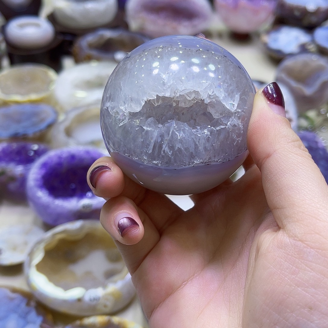 未镶嵌紫晶珠宝半成品